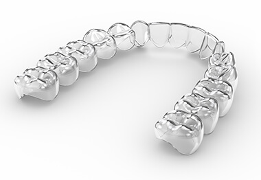 Close-up image of an Invisalign aligner